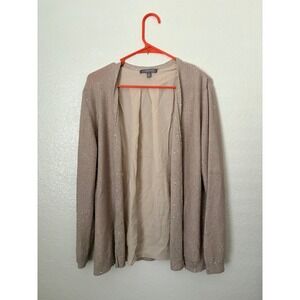Neiman Marcus The Cashmere Collection Sequin‎ Cardigan Preppy Formal Luxury Silk
